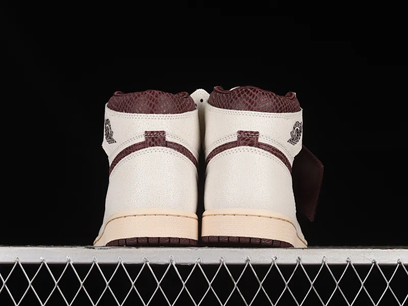 All categories Air Jordan Jordan series basketball shoes Air Jordan 1 High LJR version A Ma Maniere x Air Jordan 1 High OG AJ1 Joe 1 joint model snakeskin pattern high-top basketball shoes DO7097-100